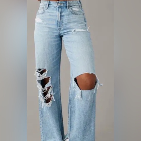 American Eagle Outfitters Denim - American Eagle Super High Rise Baggy Wide Leg Jeans 2 X Long